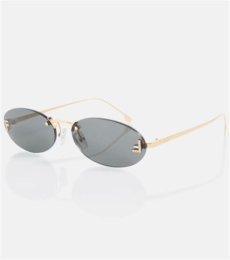 fendi oval sunglasses black|authentic fendi sunglasses.